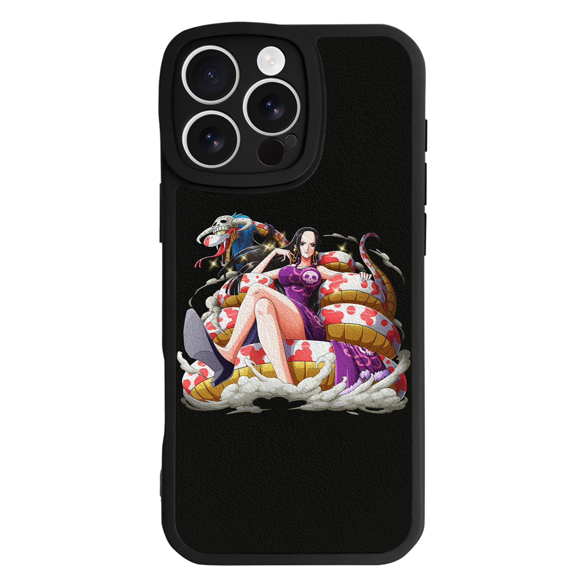 （画像用） ワンピース ボア・ハンコック ONE PIECE Boa·Hancock 【iPhone 16シリーズ対応】シリコンスマホケース（レザー調） 材質：シリコン